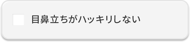 目鼻立ちがハッキリしない