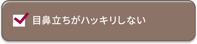目鼻立ちがハッキリしない
